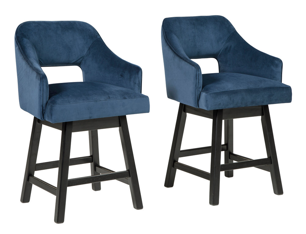 Tallenger 2 Blue Swivel Bar Stools