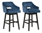 Tallenger 2 Blue Tall Swivel Bar Stools