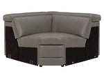 Texline 7-Pc Gray Leather Power Recliner Sectional Sofa