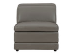 Texline 7-Pc Gray Leather Power Recliner Sectional Sofa