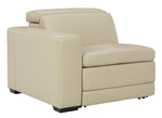 Texline Sand Leather Power Recliner Sofa