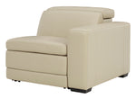 Texline 6-Pc Sand Leather Power Recliner Sectional Sofa