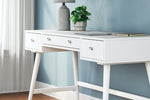 Thadamere White Wood Home Office Desk