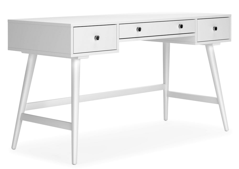 Thadamere White Wood Home Office Desk