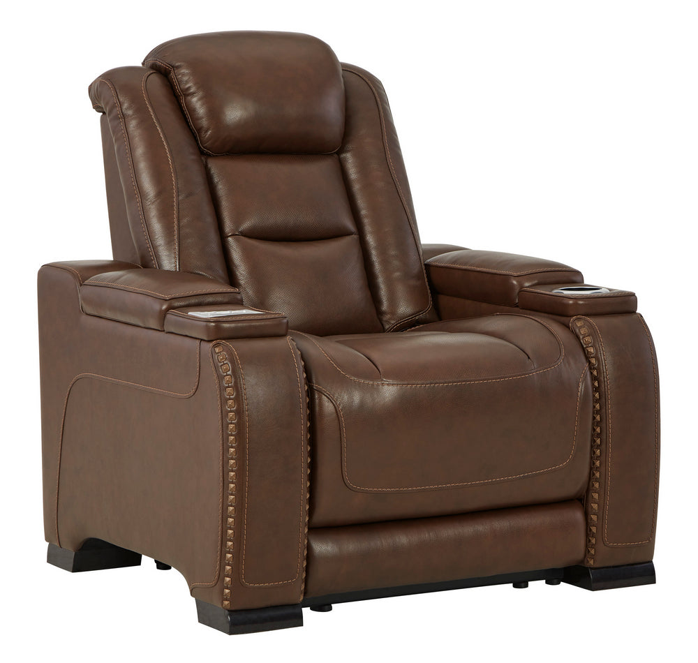 The Man-Den Mahogany Power Recliner