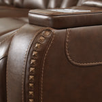 The Man-Den Mahogany Power Recliner Loveseat