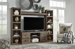 Trinell Brown Wood Entertainment Center