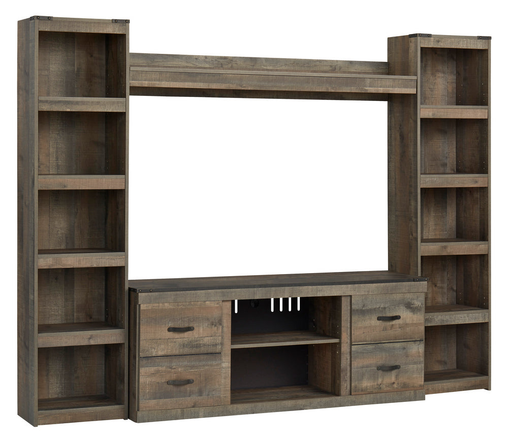 Trinell Brown Wood Entertainment Center