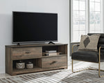 Trinell Brown Wood Large TV Stand