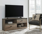 Trinell Brown Wood Large TV Stand