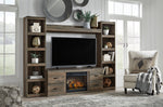 Trinell Brown Wood LG TV Stand