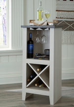 Turnley Antique White Wood Wine Cabinet