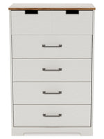 Vaibryn Two-Tone Wood 5-Drawer Chest