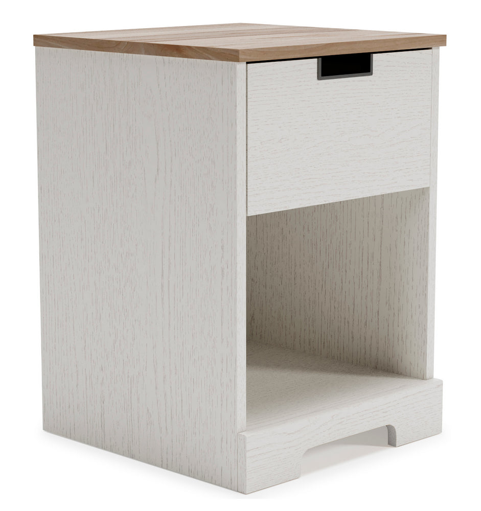 Vaibryn Two-Tone Wood 1-Drawer Nightstand