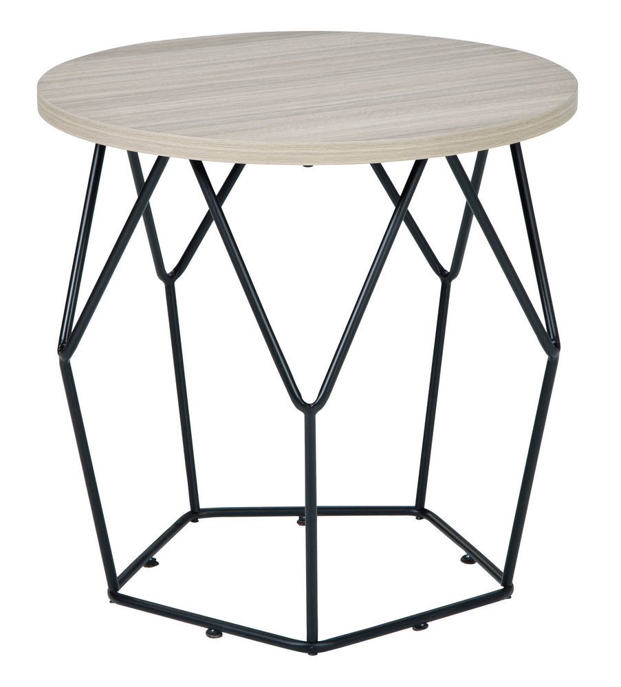 Waylowe Light Brown/Black End Table