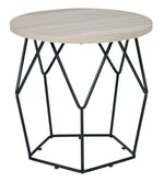 Waylowe Light Brown/Black End Table