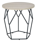 Waylowe Light Brown/Black End Table