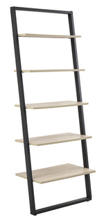 Waylowe Natural/Black 5-Shelf Bookcase