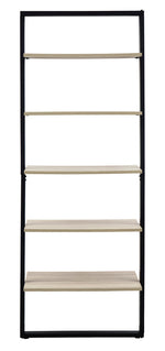 Waylowe Natural/Black 5-Shelf Bookcase