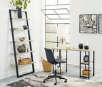 Waylowe Natural/Black 5-Shelf Bookcase