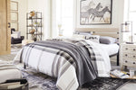 Waylowe Natural/Black King Platform Bed