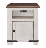 Wystfield White/Brown Wood End Table