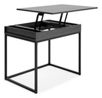 Yarlow Black Wood/Metal Lift-Top Home Office Desk