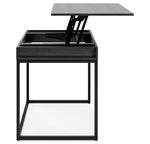 Yarlow Black Wood/Metal Lift-Top Home Office Desk