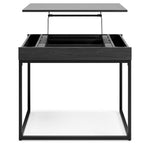 Yarlow Black Wood/Metal Lift-Top Home Office Desk