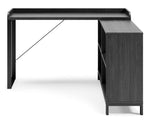 Yarlow Black Wood/Metal L-Desk