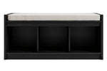 Yarlow Black Wood Storage Bench