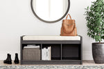 Yarlow Black Wood Storage Bench