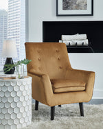 Zossen Amber Velvet Accent Chair