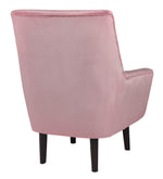 Zossen Pink Velvet Accent Chair