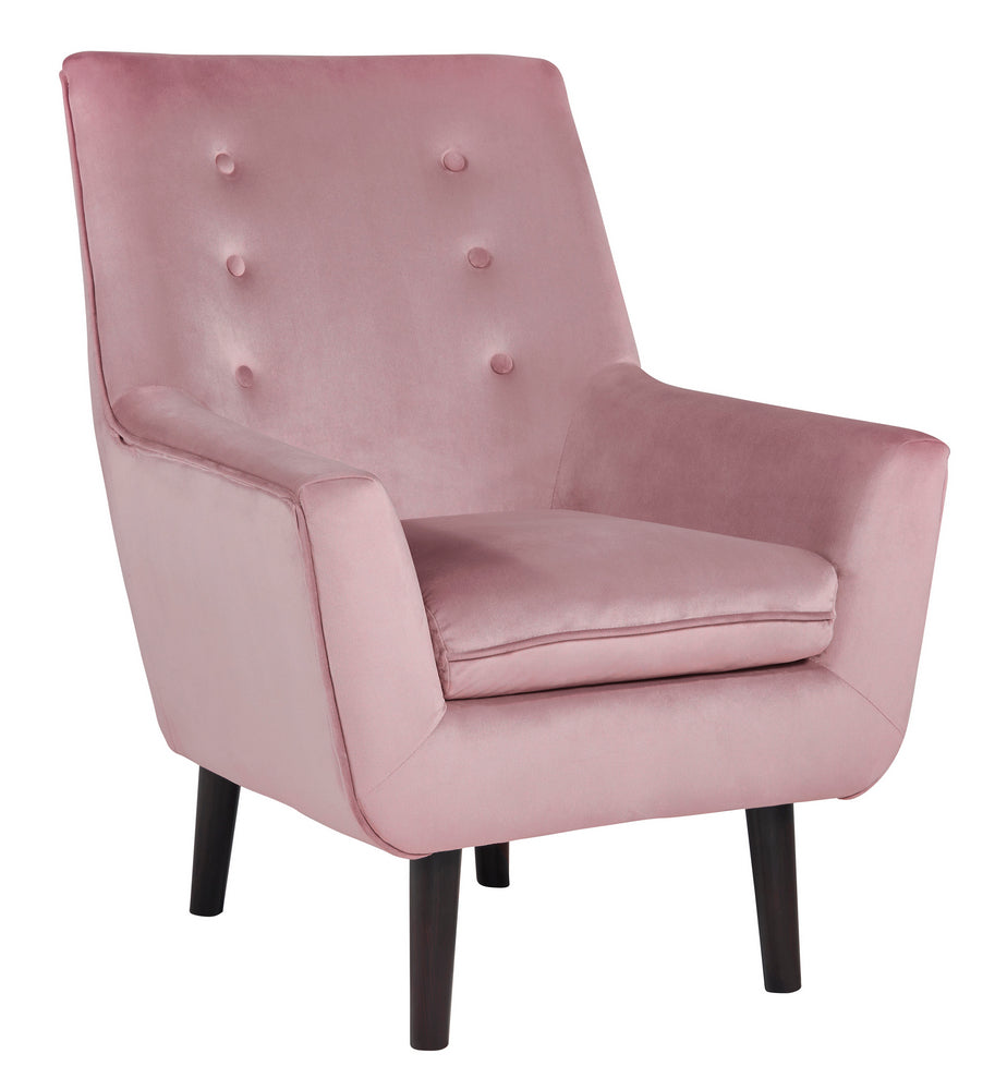 Zossen Pink Velvet Accent Chair