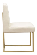 Skyline 2 Cream Fabric/Gold Metal Side Chairs