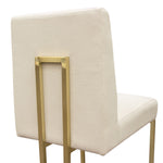 Skyline 2 Cream Fabric/Gold Metal Side Chairs