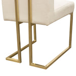 Skyline 2 Cream Fabric/Gold Metal Side Chairs