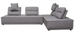 Slate 2-Pc Grey Fabric Lounge Seating Platforms