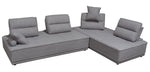 Slate 2-Pc Grey Fabric Lounge Seating Platforms