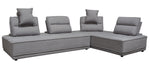 Slate 2-Pc Grey Fabric Lounge Seating Platforms