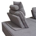 Slate 2-Pc Grey Fabric Lounge Seating Platforms