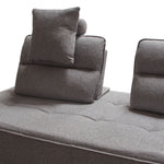 Slate 2-Pc Grey Fabric Lounge Seating Platforms