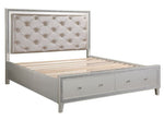 Sliverfluff Champagne Wood Cal King Bed with Storage