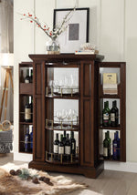 Snifter Cherry Wood Wine Cabinet with Hidden Storage