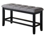 Sofia Dark Gray Linen Counter Height Bench