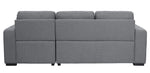 Solomon 2-Pc Gray Fabric RAF Sectional Sofa w/ Storage