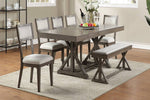 Sophia Brown Wood Rectangular Extendable Dining Table