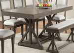 Sophia Brown Wood Rectangular Extendable Dining Table