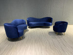 Sophia Glam Blue Velvet Chair